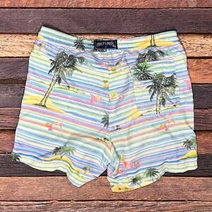Michaels Colorful Striped Shorts Swim Suit Beach Summer Mens Trunks